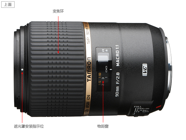 TAMRON 90mm F2.8 MACRO レンズ F004 TAMRON SP 90mm F/2.8 Di MACRO 1：1 VC USD (Model F004